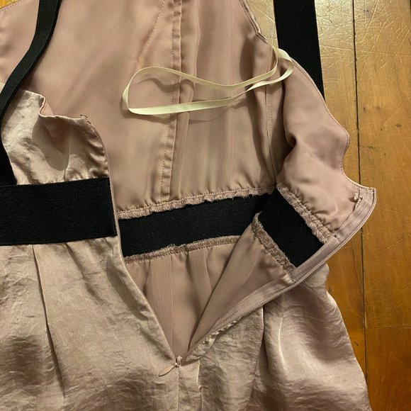 BCBGeneration Pale Pink & Black One Shoulder Dress - Picture 8 of 8